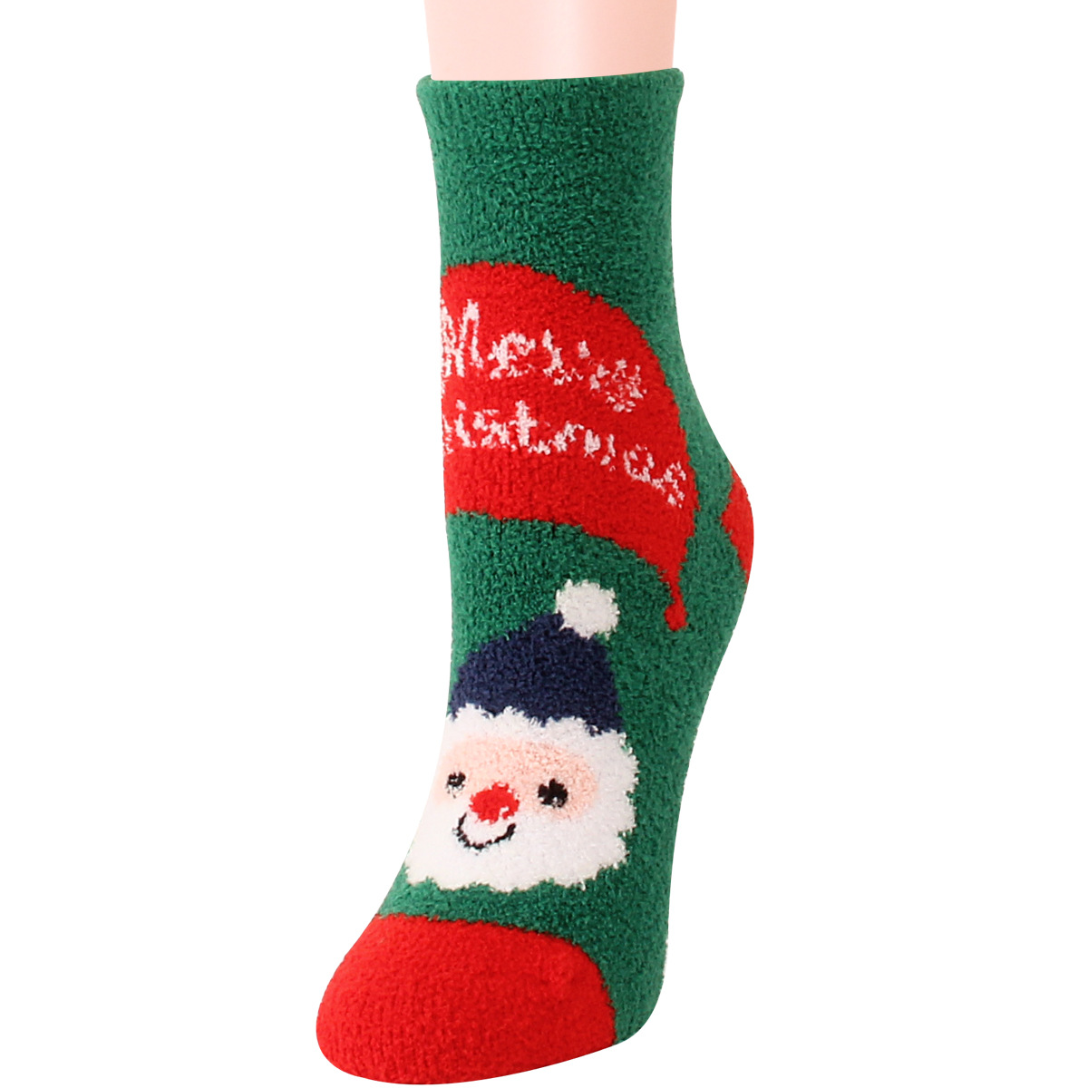 12 Pairs Coral Fleece Warm Winter Socks Cartoon Christmas Holiday Stockings Bulk Wholesale